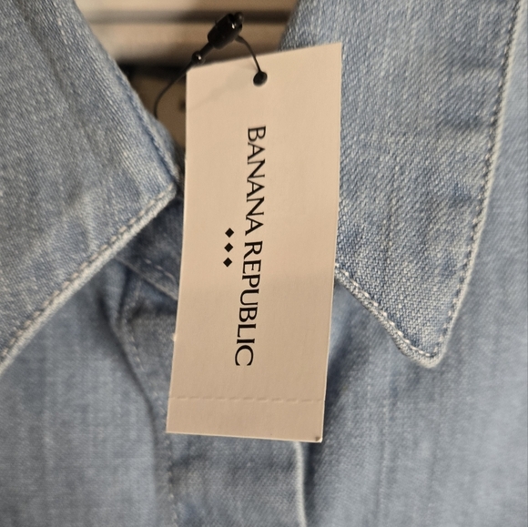 Banana Republic Sleeveless Denim Shirt - Size M, Oversized Fit NWT - Picture 7 of 11